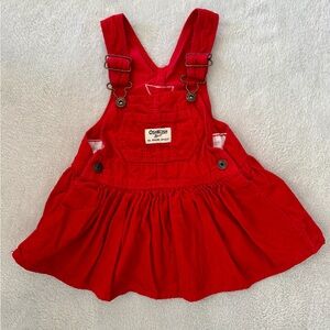 OshKosh B'gosh Bright Red Kids Overall Dress